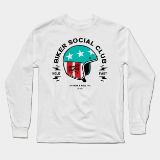 Biker Social Rules Long Sleeve T-Shirt